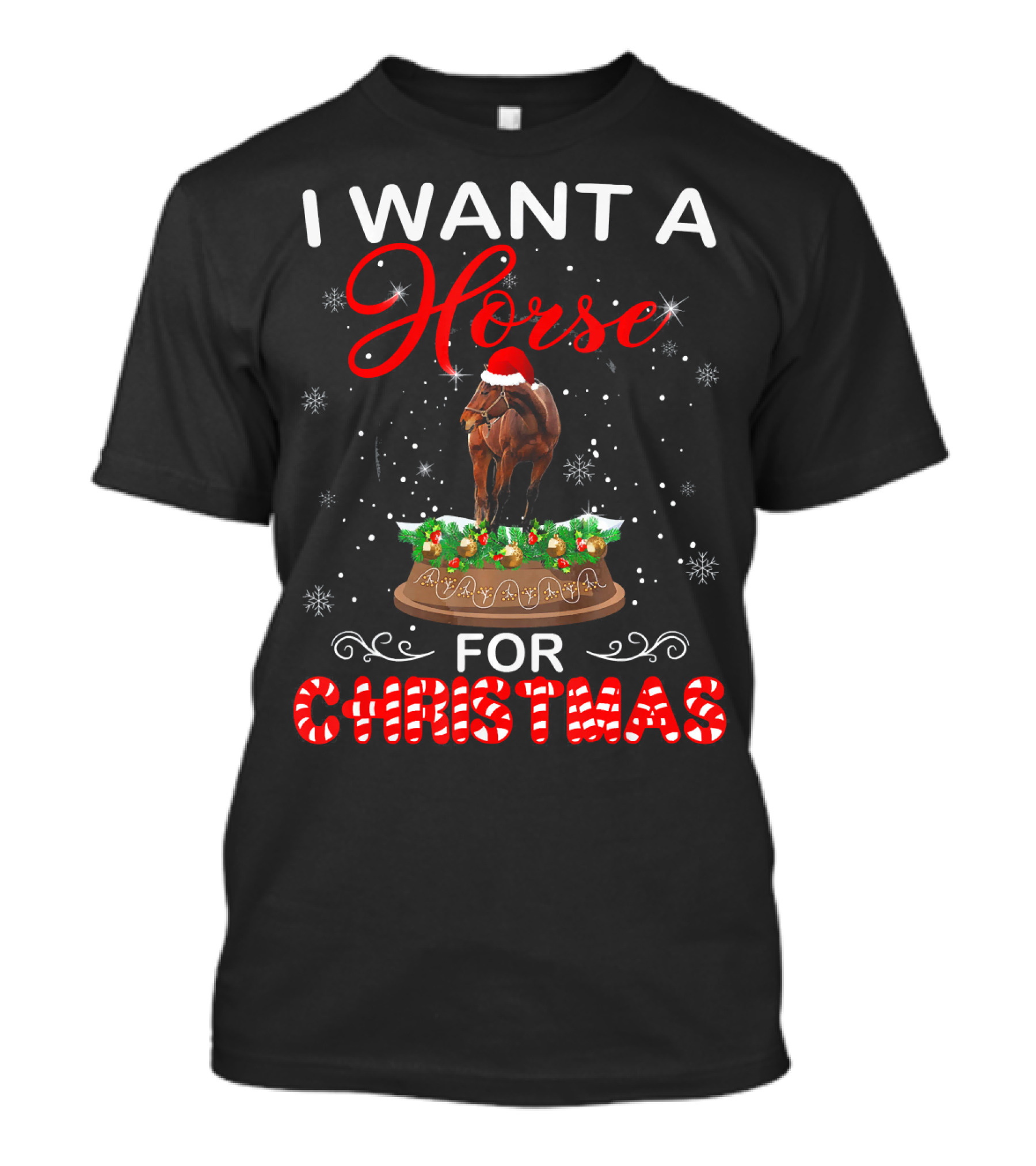 I Want A Horse For Christmas T-Shirt