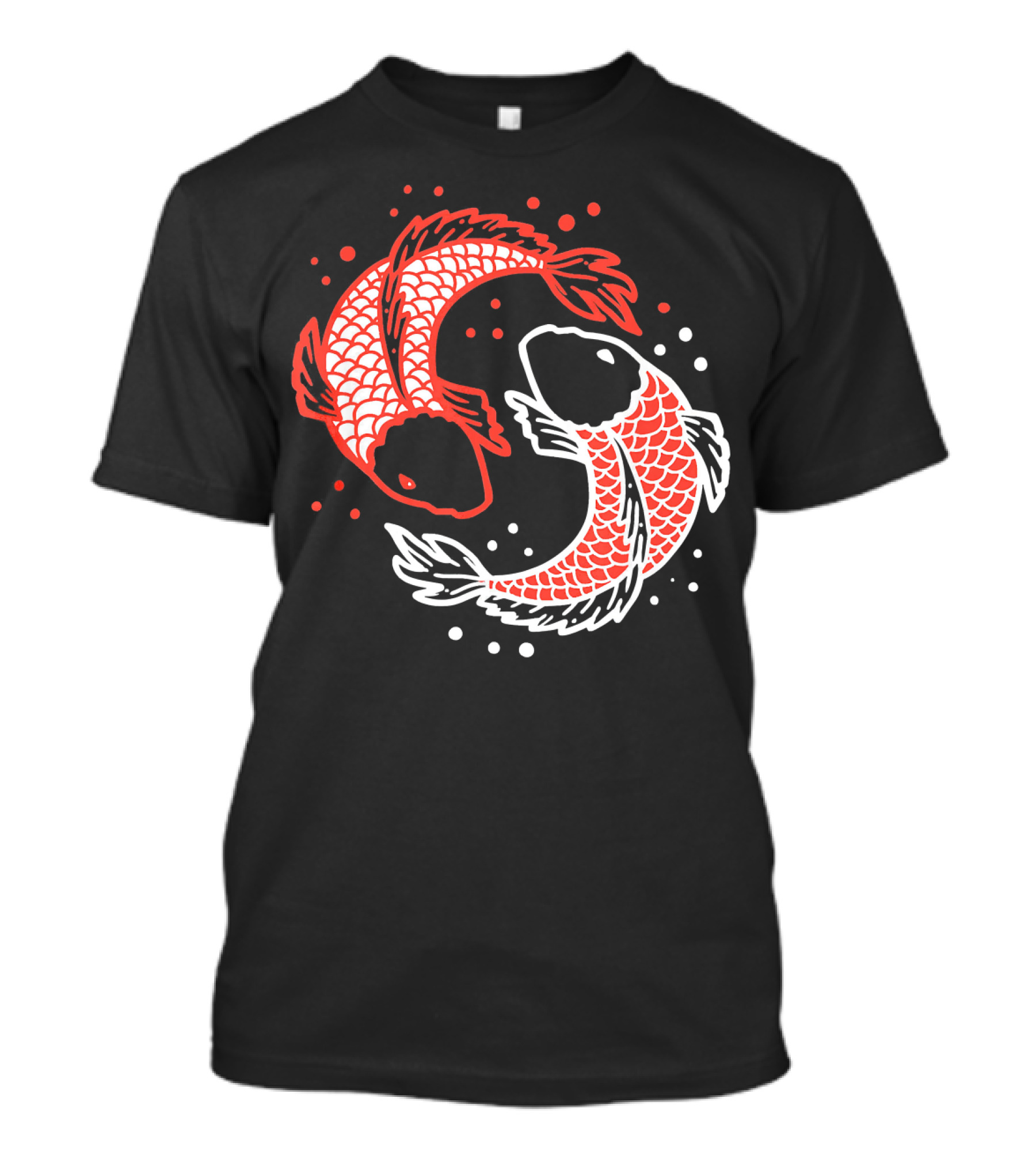 Koi Fish Chinese Koi Carp Swimming Yin Yang T-Shirt