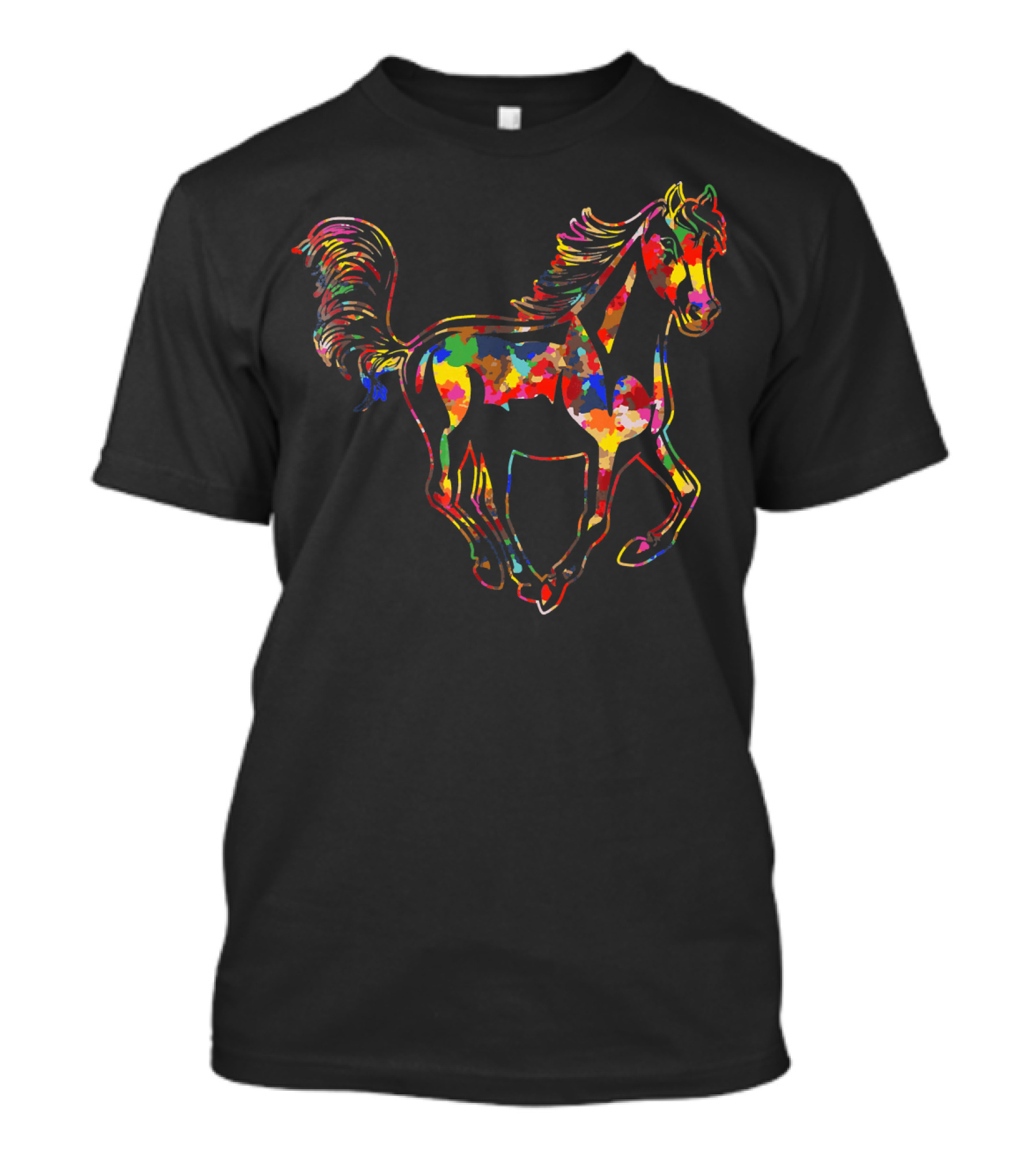 Horse Horse Cute Colorful Vibrant Abstract Horse T-Shirt