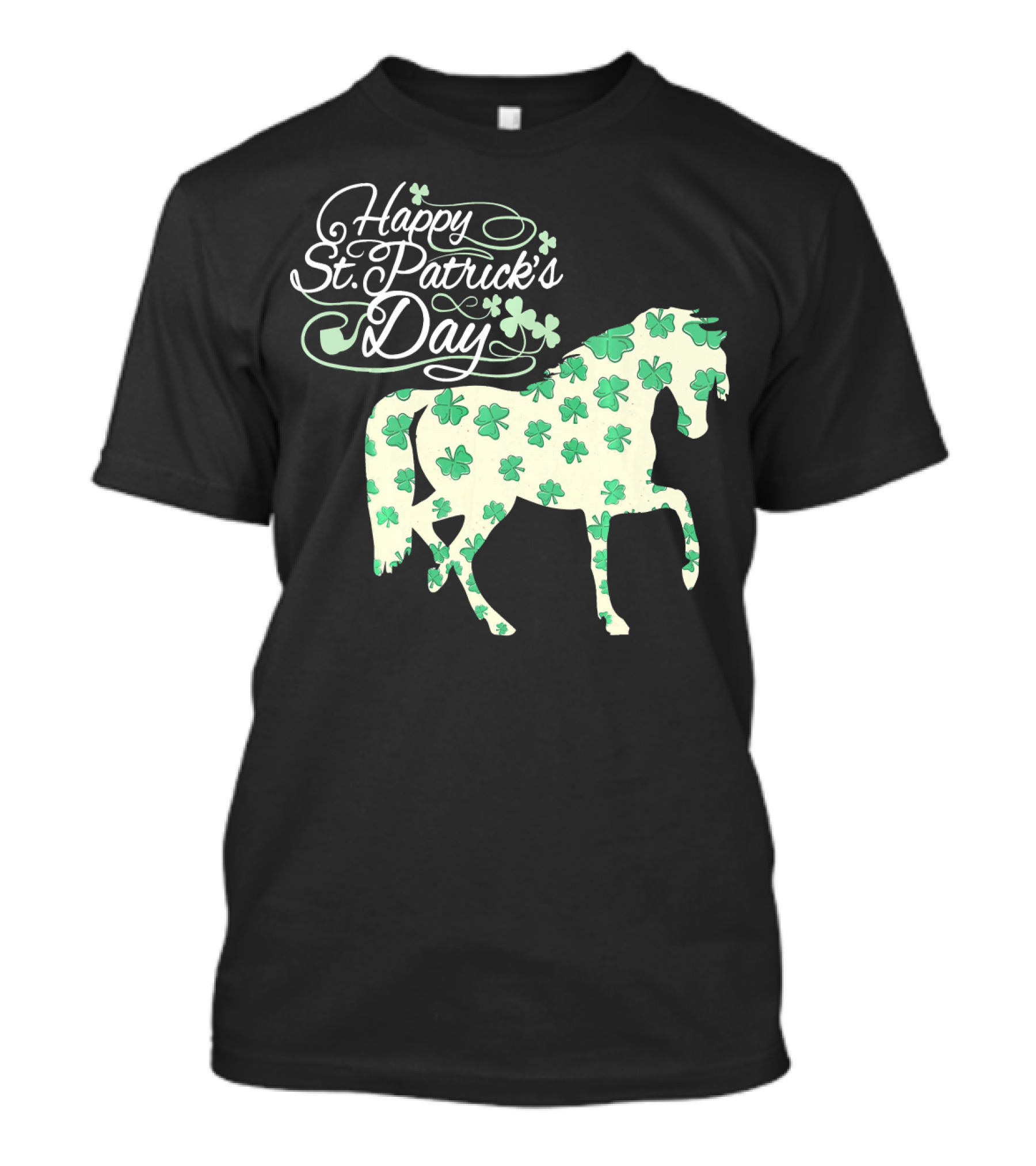 Happy St. Patrick's Day Horse Clover T-Shirt