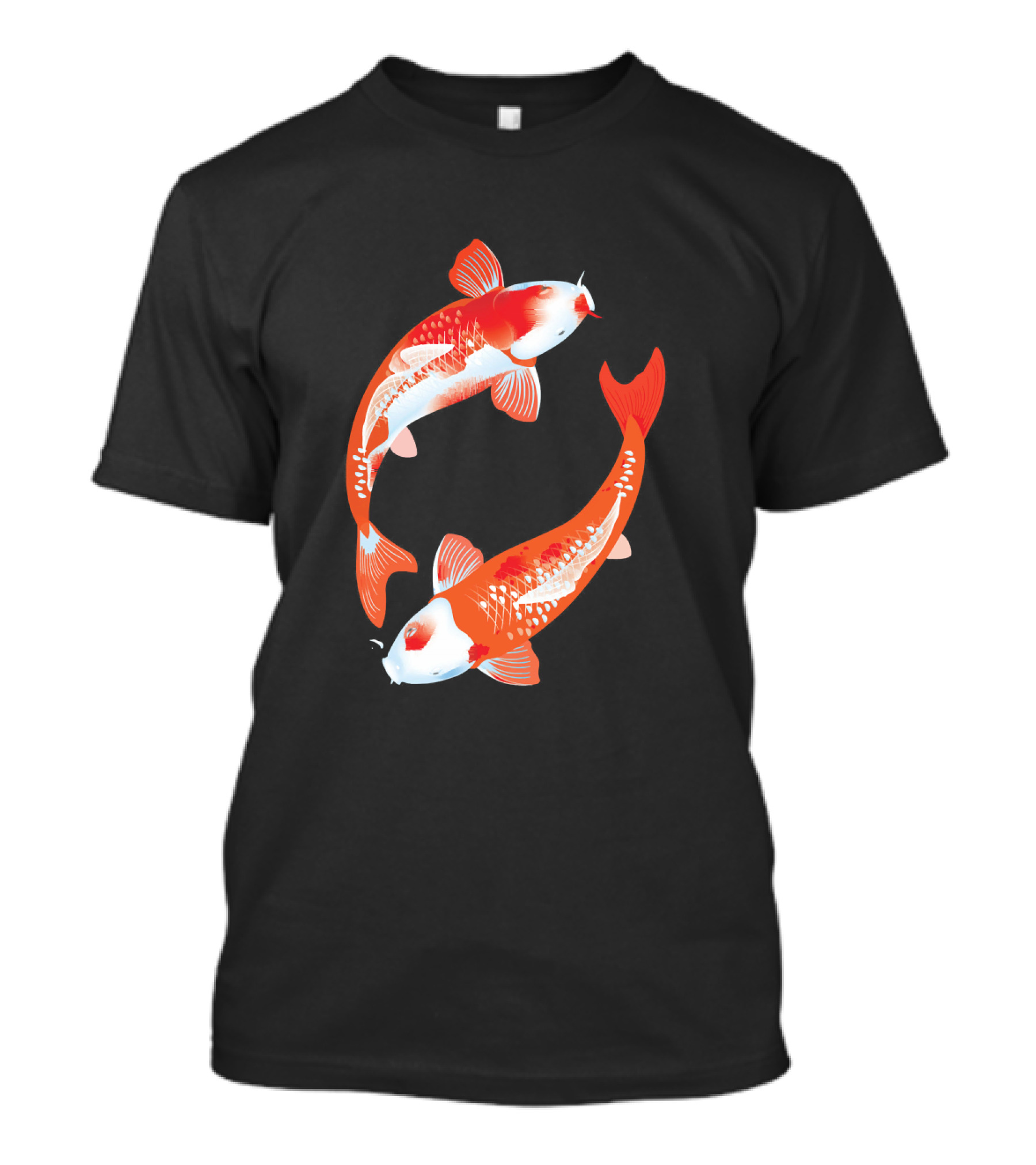 Koi Fish Japan Butterfly Carp Circle T-Shirt