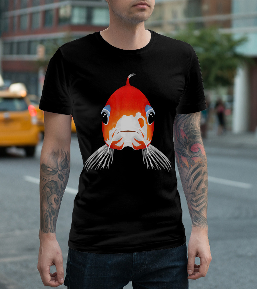 Koi Fish Head Enthusiast Graphic Koi Fish Lover T-Shirt
