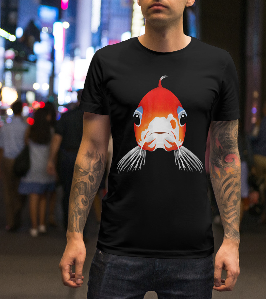 Koi Fish Head Enthusiast Graphic Koi Fish Lover T-Shirt