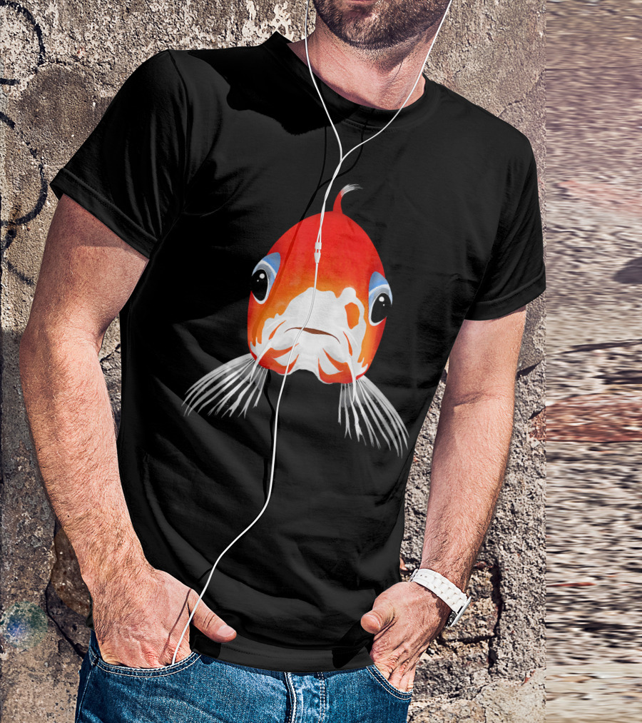 Koi Fish Head Enthusiast Graphic Koi Fish Lover T-Shirt