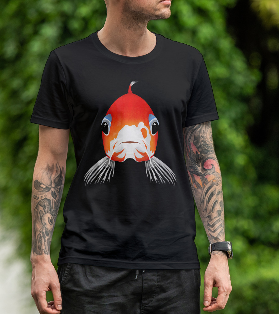 Koi Fish Head Enthusiast Graphic Koi Fish Lover T-Shirt
