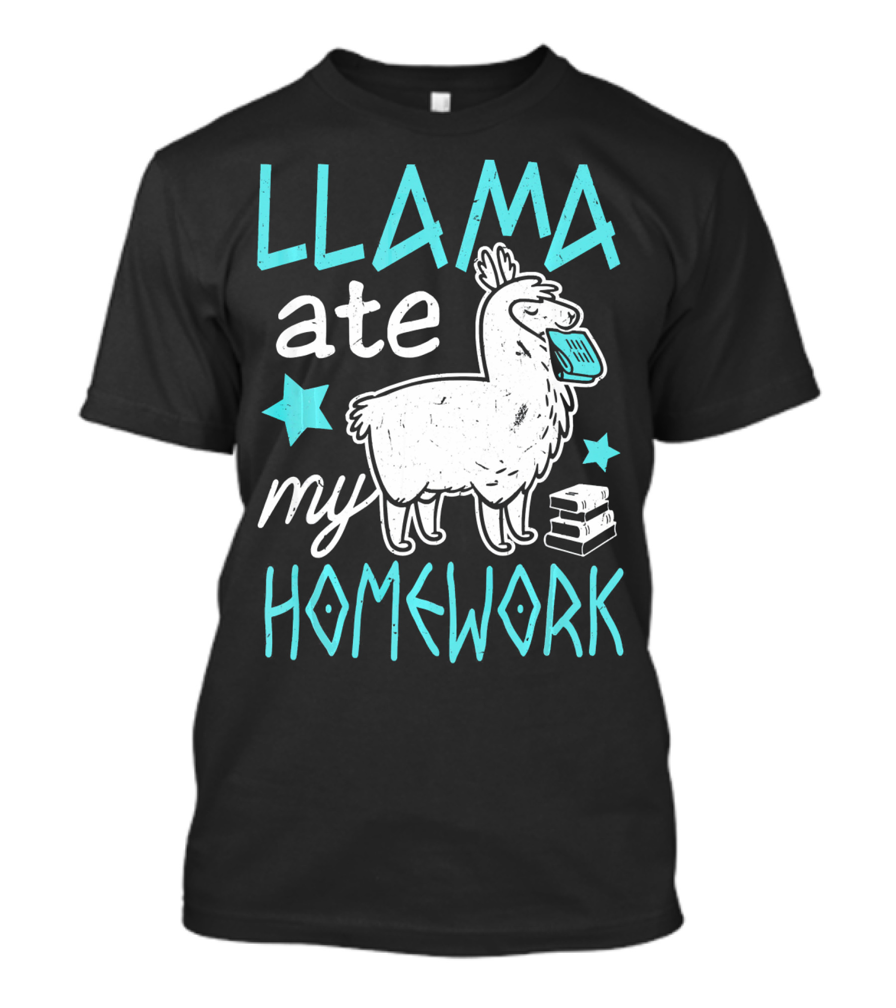 Llama Ate My Homework Llama Lover T-Shirt