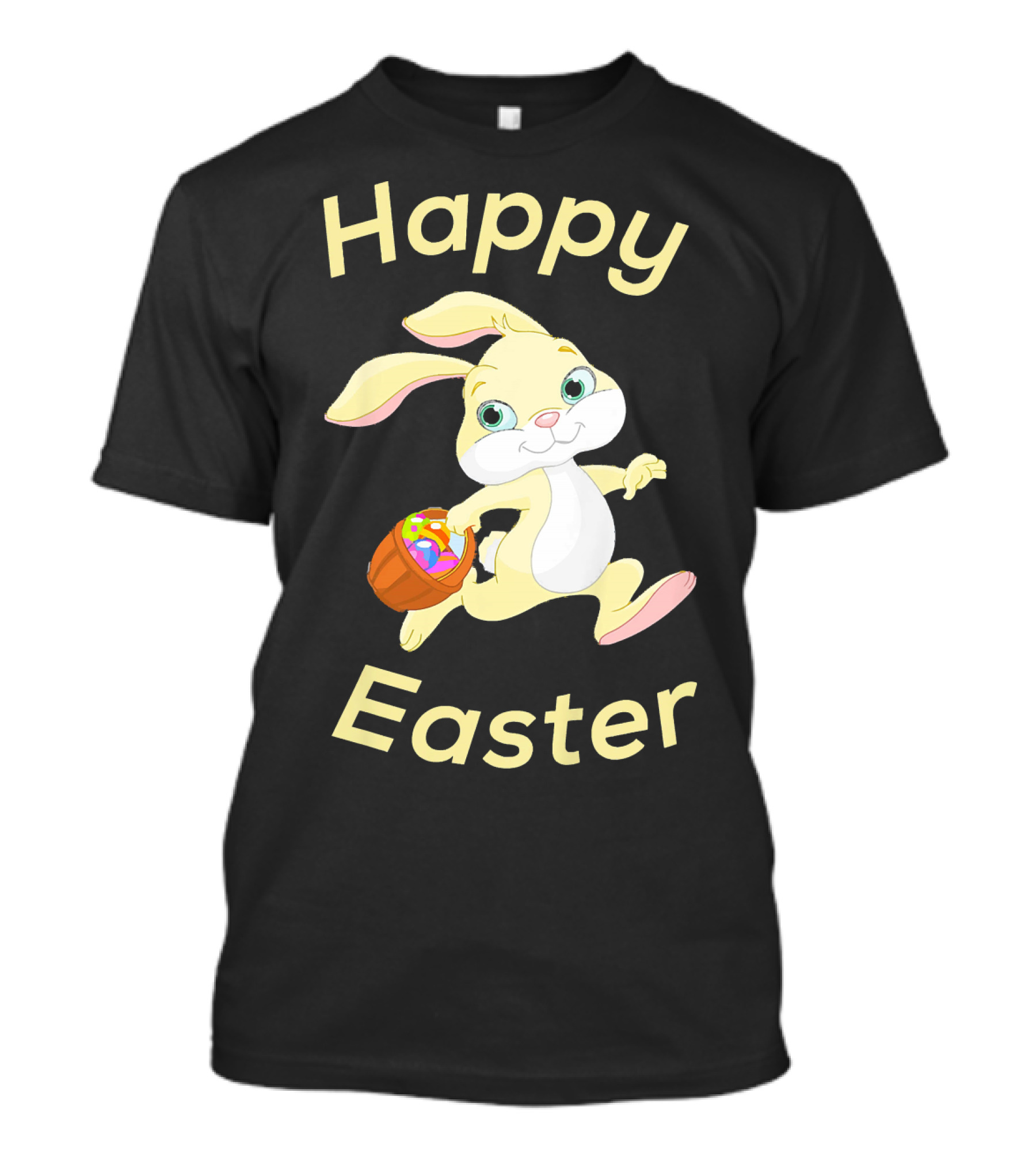 Happy Easter Bunny With Basket T-Shirt