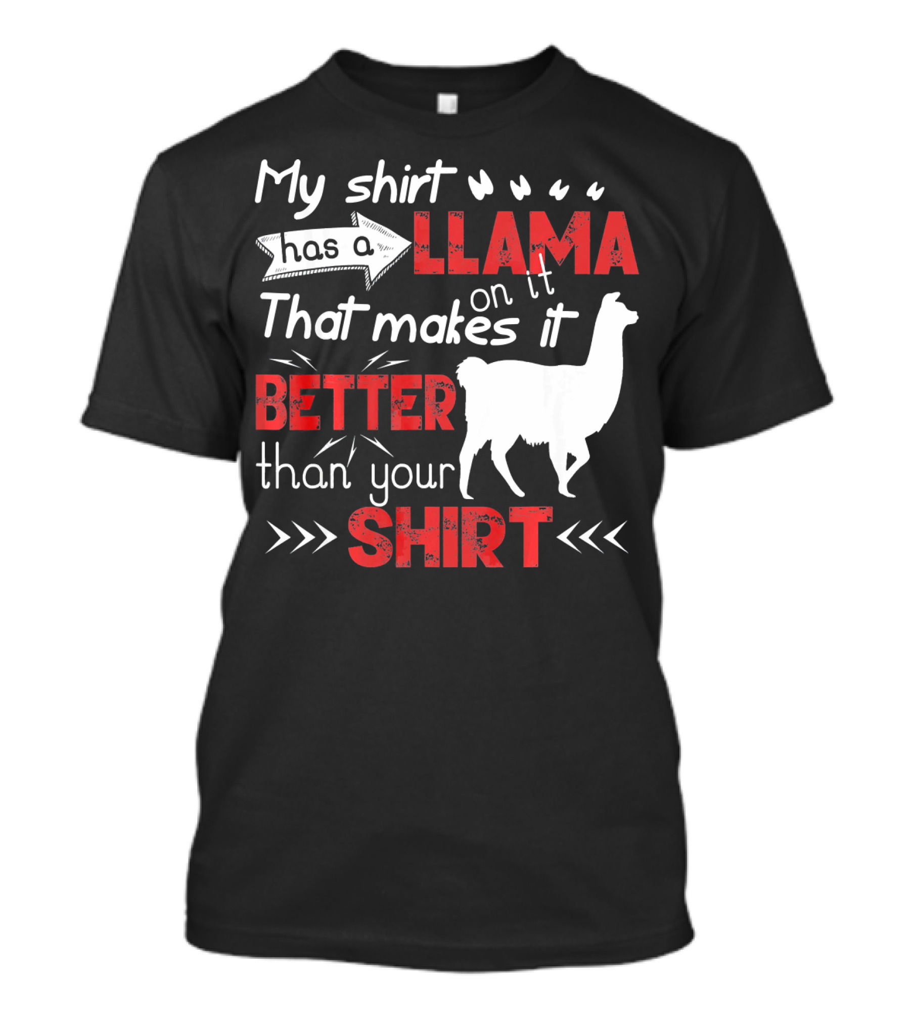My Shirt Has A Llama On It That Makes It Better Than Your T-Shirt