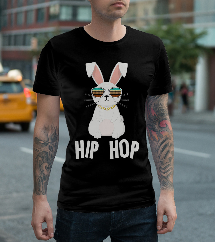 Hip Hop Bunny Sunglasses Cool T-Shirt