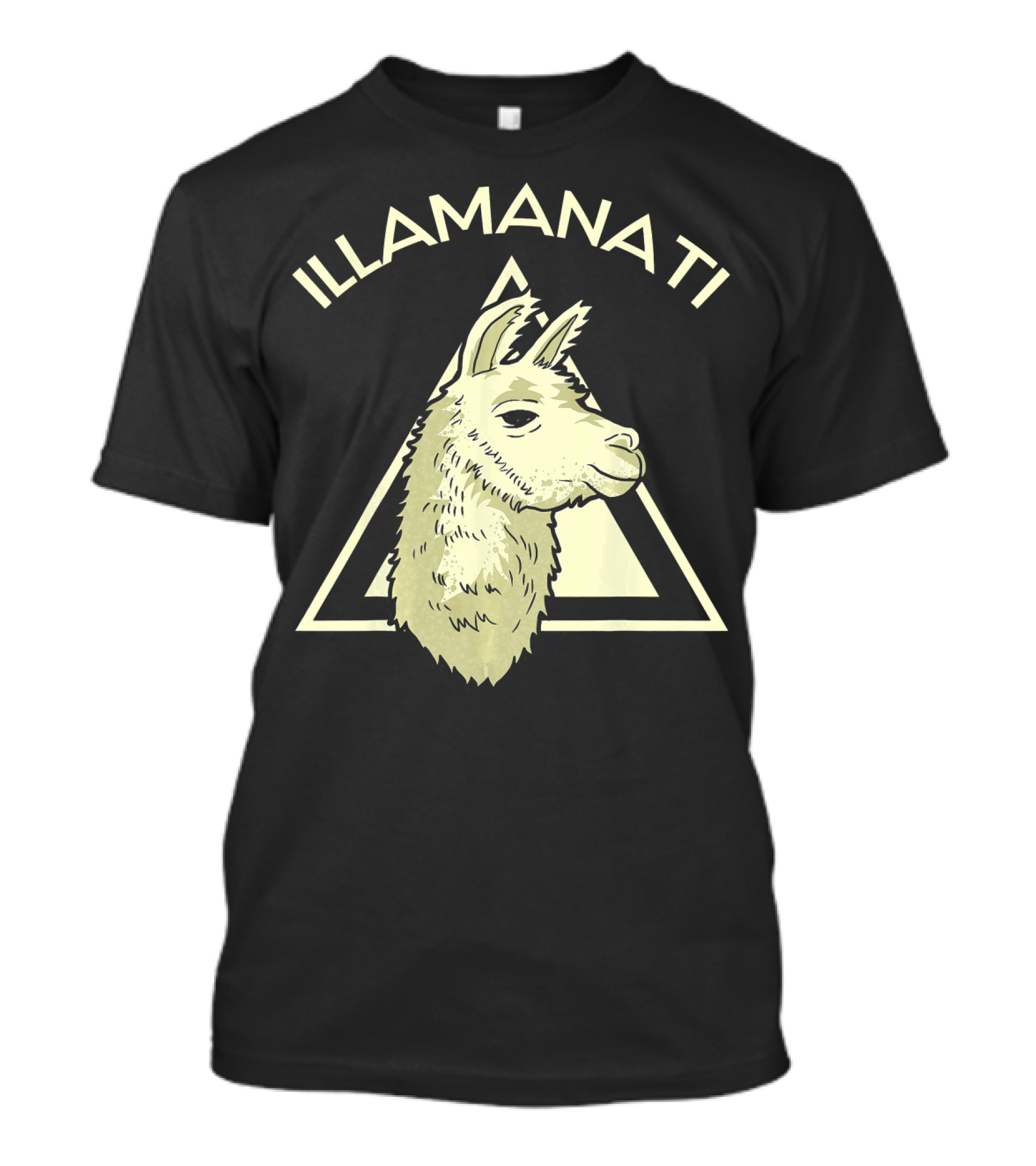 Illamanati Llama Alpaca Illuminati Triangle T-Shirt