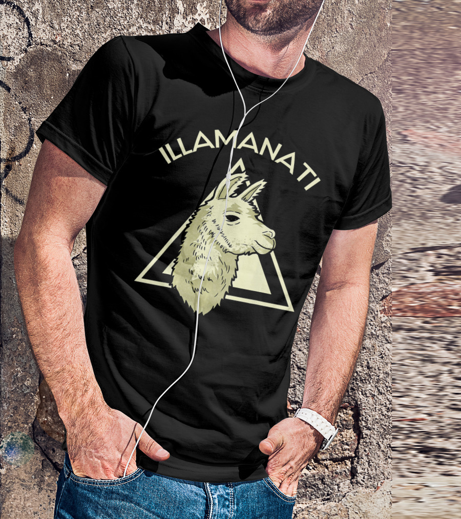 Illamanati Llama Alpaca Illuminati Triangle T-Shirt