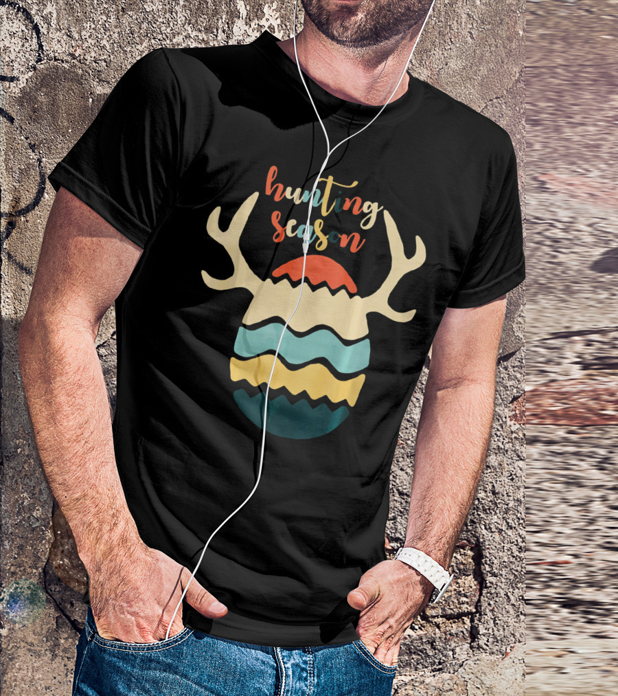 Hunting Season Easter Egg Antlers Cute Bunny Funny Easter T-Shirt