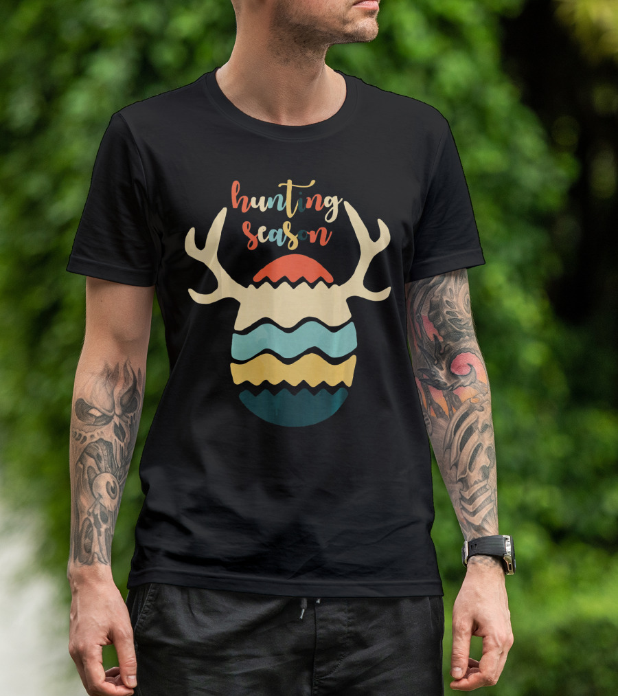 Hunting Season Easter Egg Antlers Cute Bunny Funny Easter T-Shirt