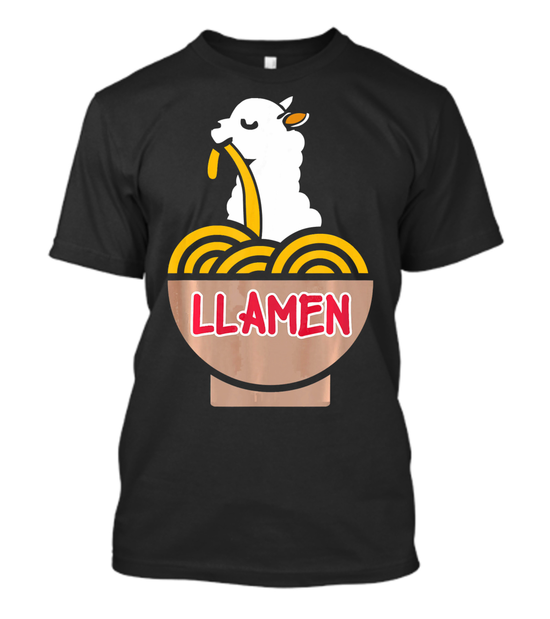 Llama Llamen Kawaii Noodle Foodie Alpaca T-Shirt