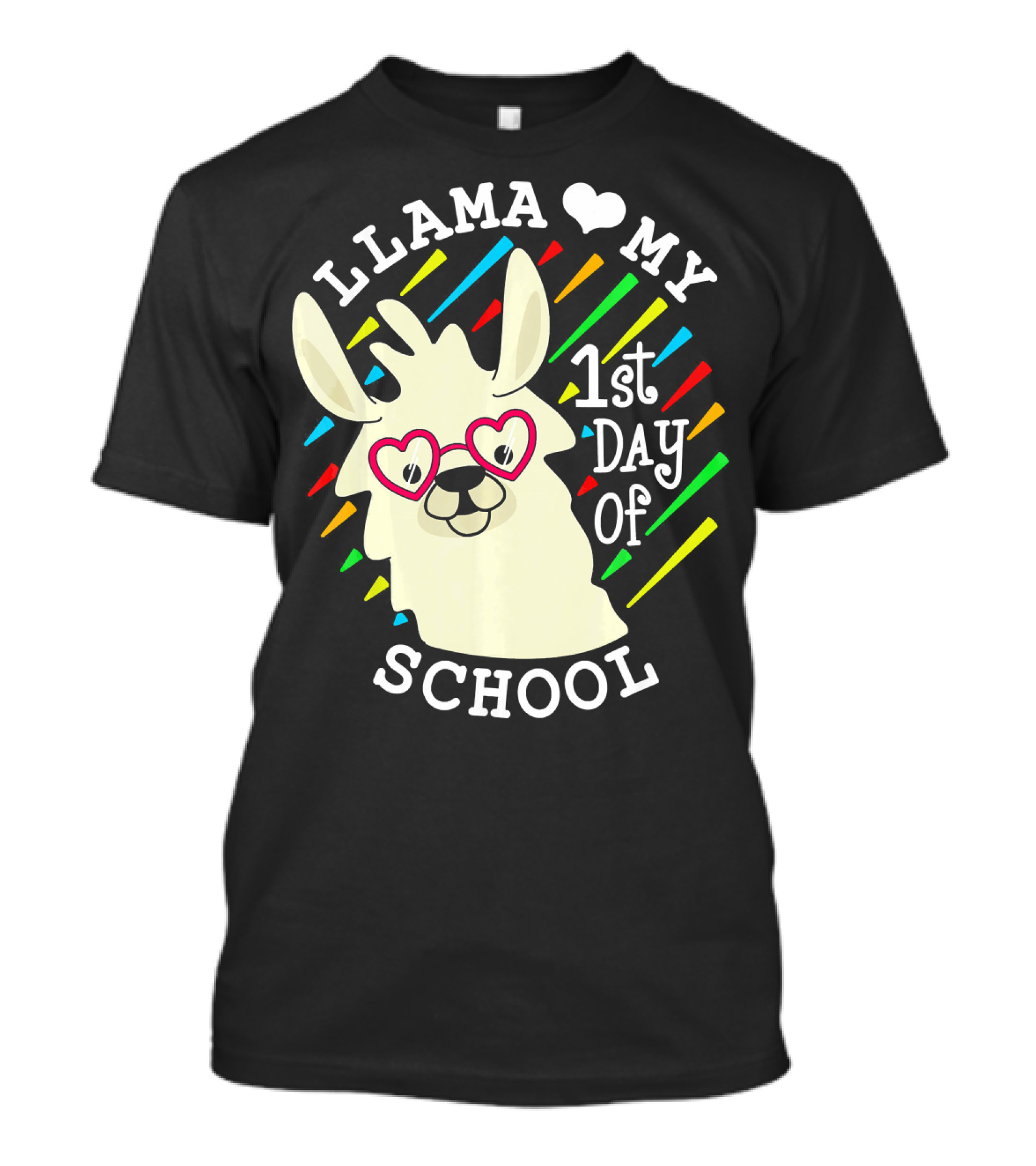 Llama Love My 1st Day Of School T-Shirt