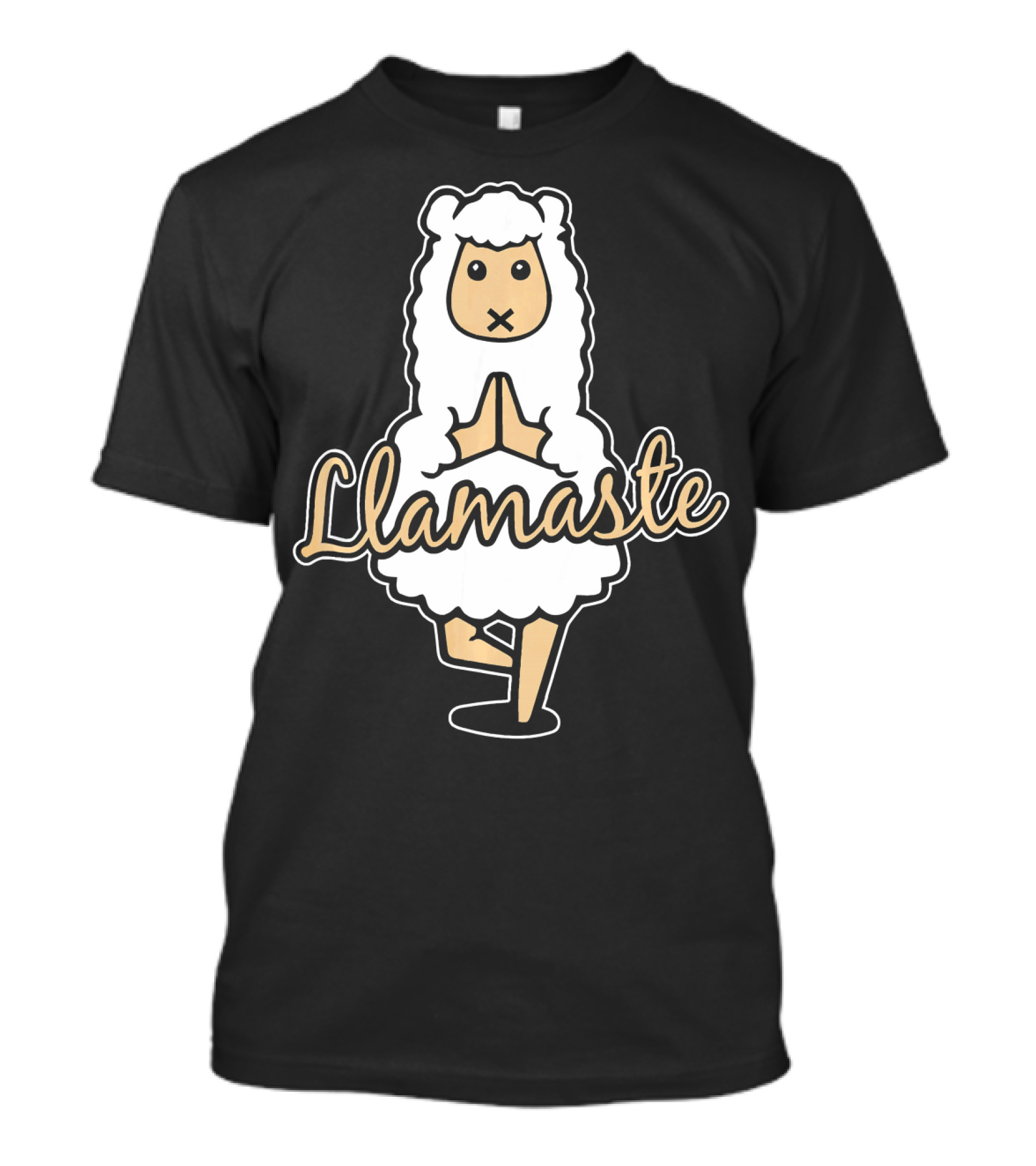 Llamaste Funny Llama Yoga Workout Pose T-Shirt