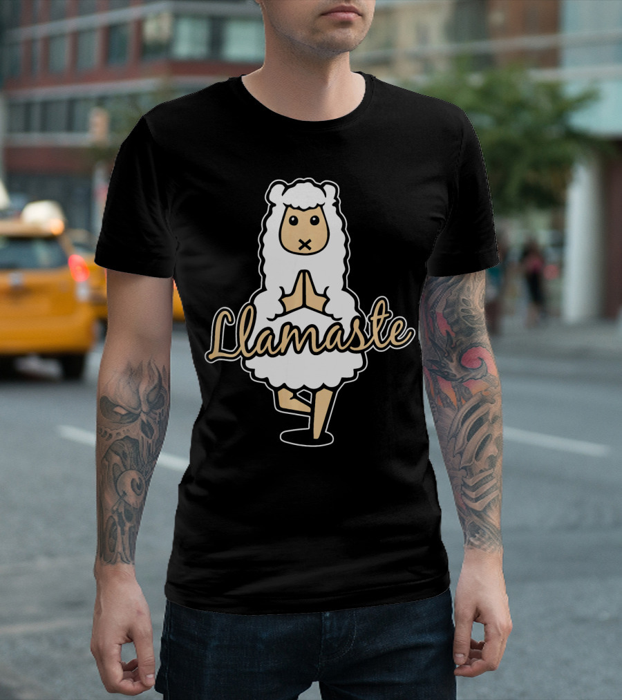 Llamaste Funny Llama Yoga Workout Pose T-Shirt