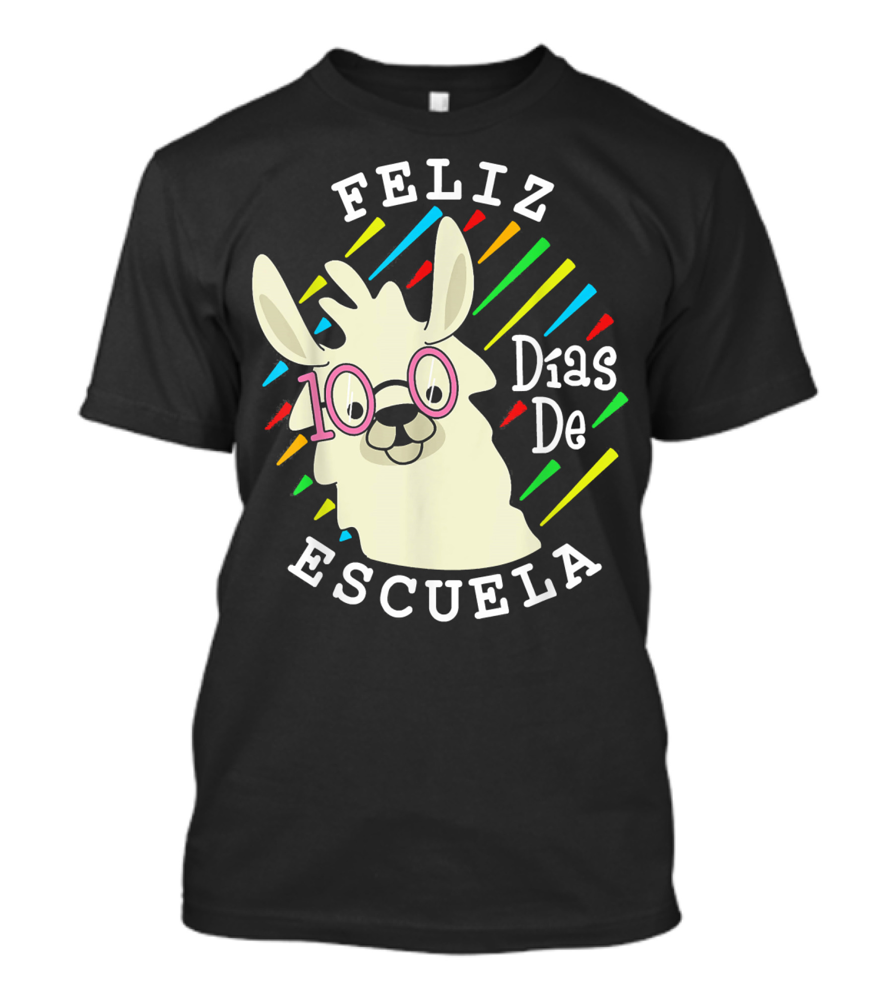 Feliz 100 Días De Escuela Llama Alegre T-Shirt