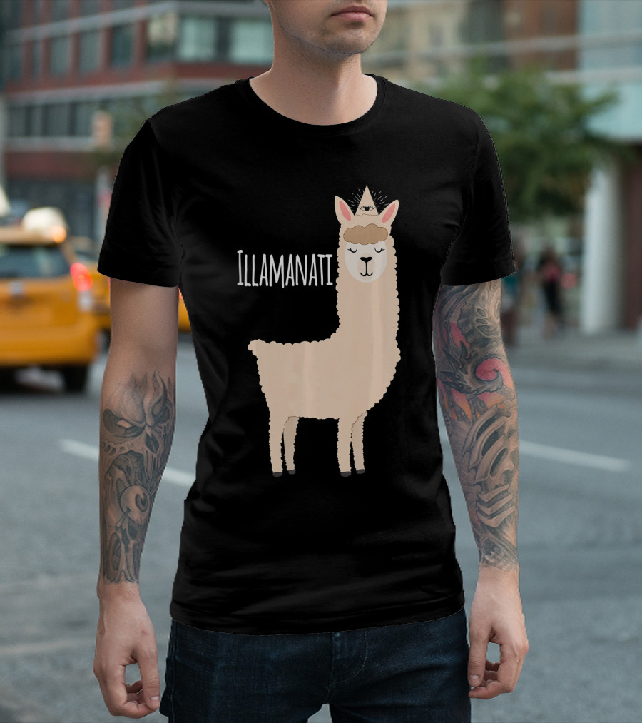 Illamanati Llama Illuminati Funny Alpaca T-Shirt