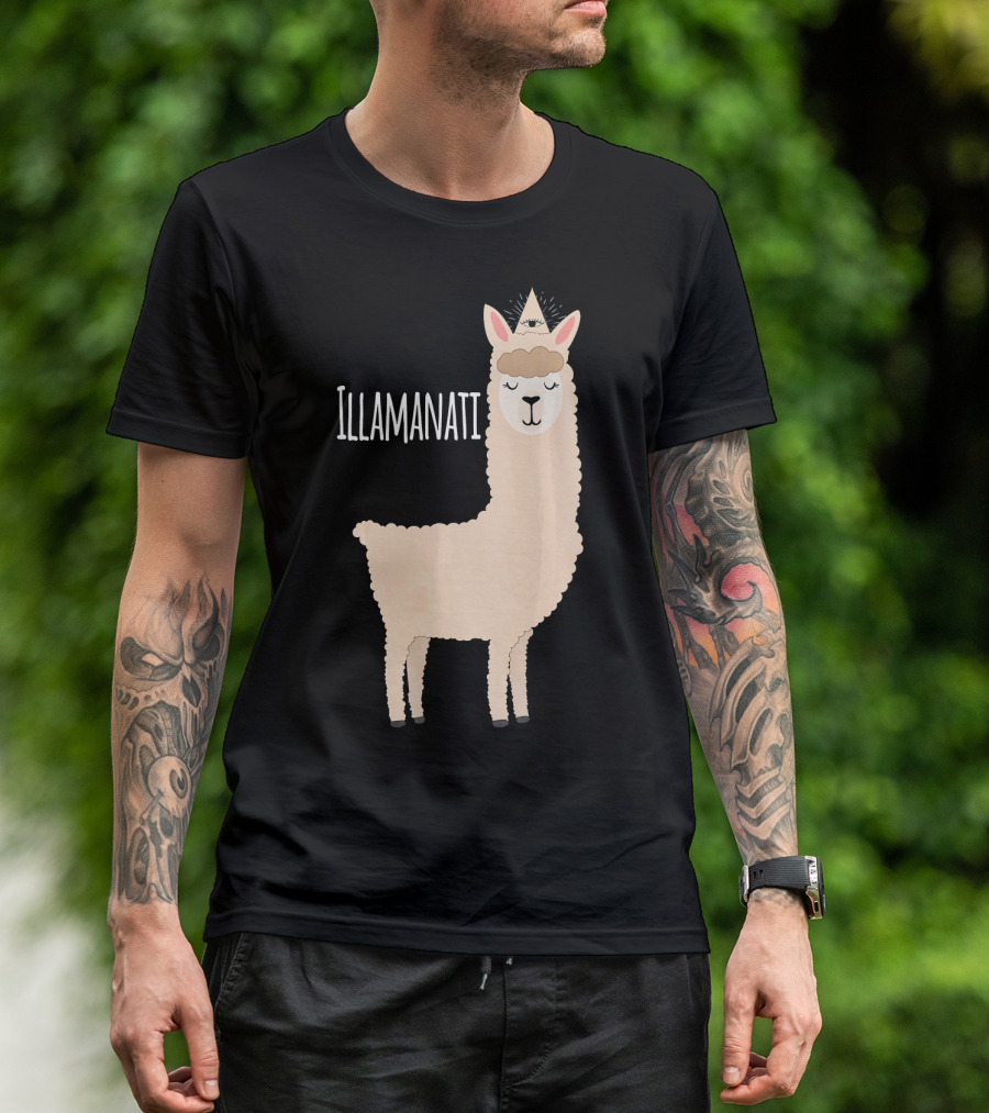 Illamanati Llama Illuminati Funny Alpaca T-Shirt