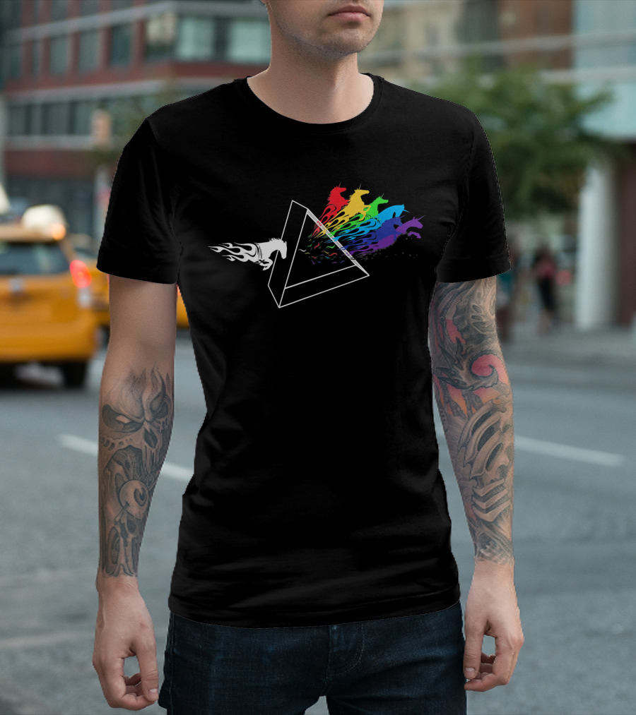 Horse Lover Prism Horseshow Rodeo Spectrum Burst T-Shirt