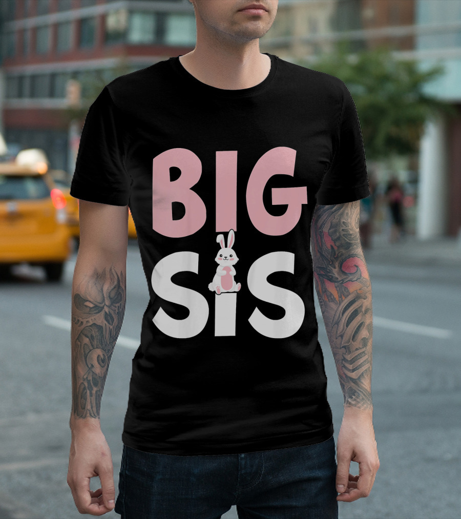 Big Sis Bunny Rabbit Kids Clothing T-Shirt