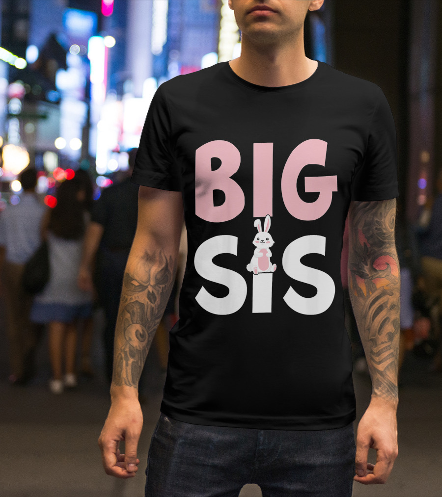 Big Sis Bunny Rabbit Kids Clothing T-Shirt