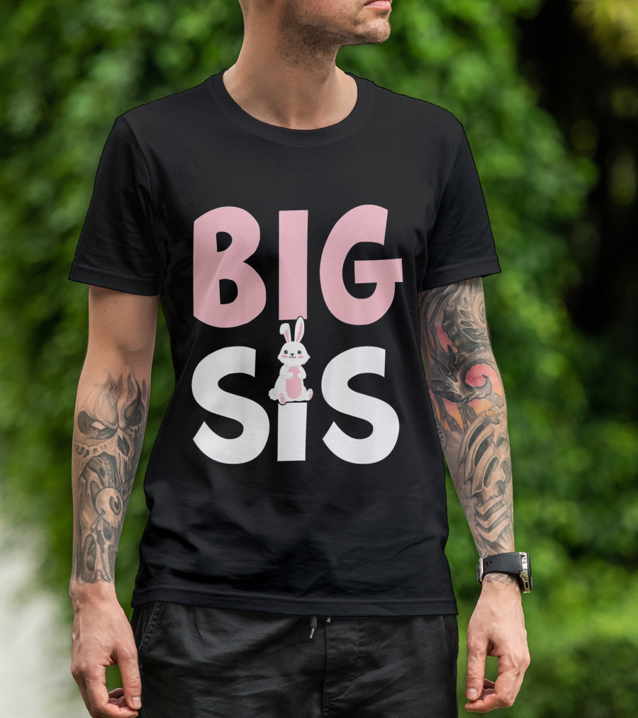 Big Sis Bunny Rabbit Kids Clothing T-Shirt