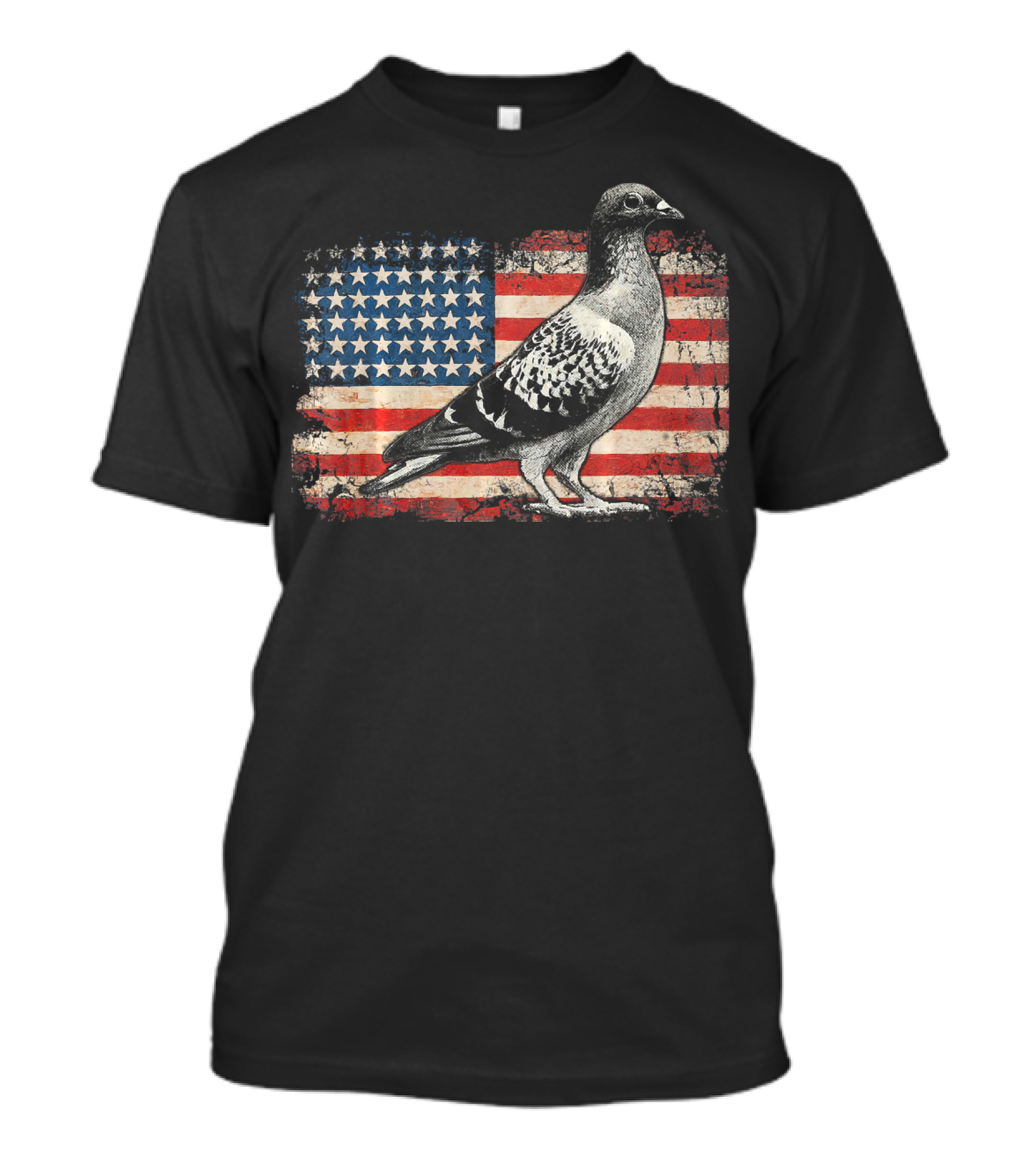 Pigeon Bird American Flag 4th Of July USA Patriotic T-Shirt