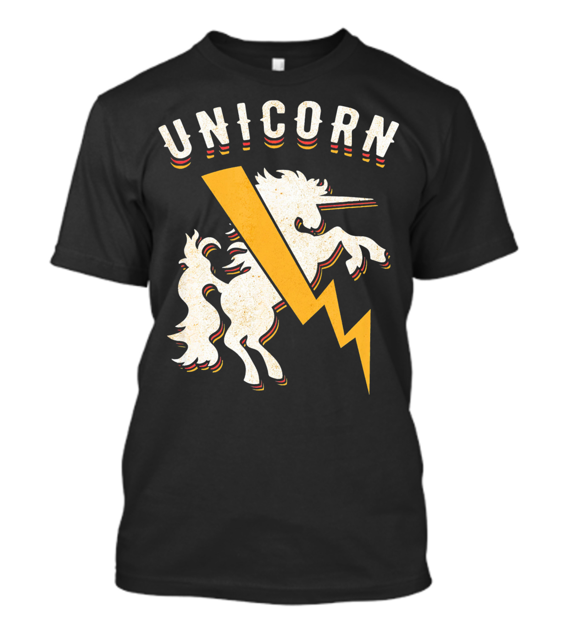 Unicorn Lightning Bolt Metal Rock T-Shirt