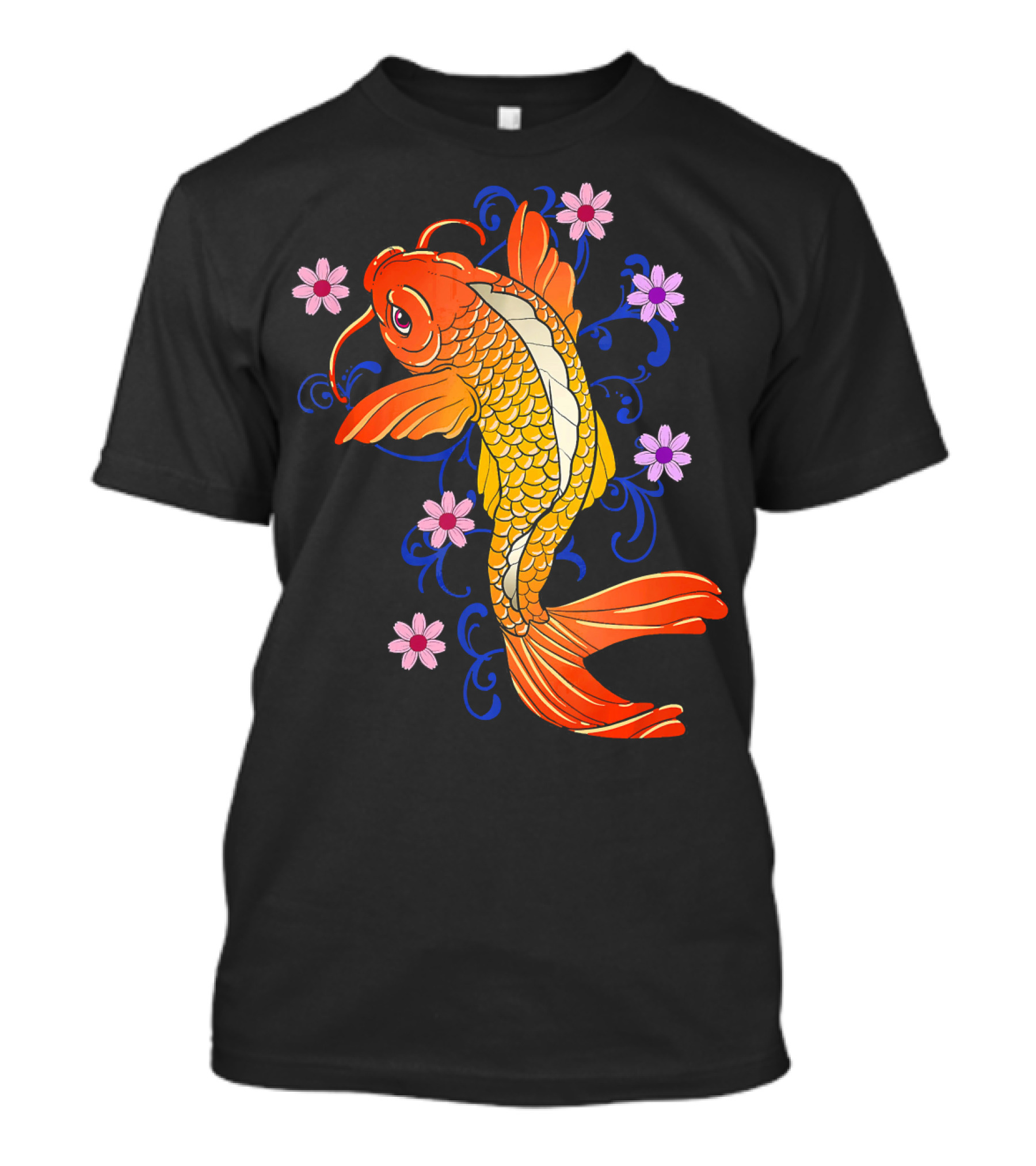 Traditional Asian Koi Fish With Cherry Blossoms Japan T-Shirt