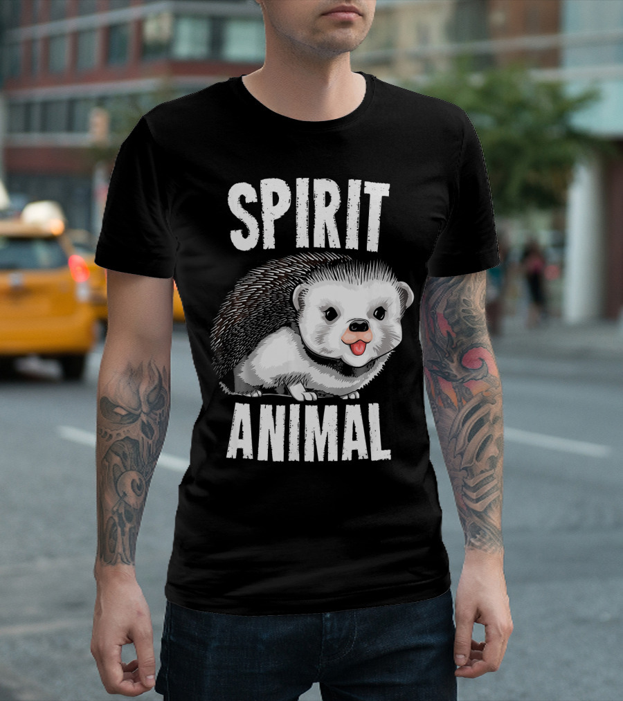 Spirit Animal Hedgehog Funny Spicky Anim T-Shirt