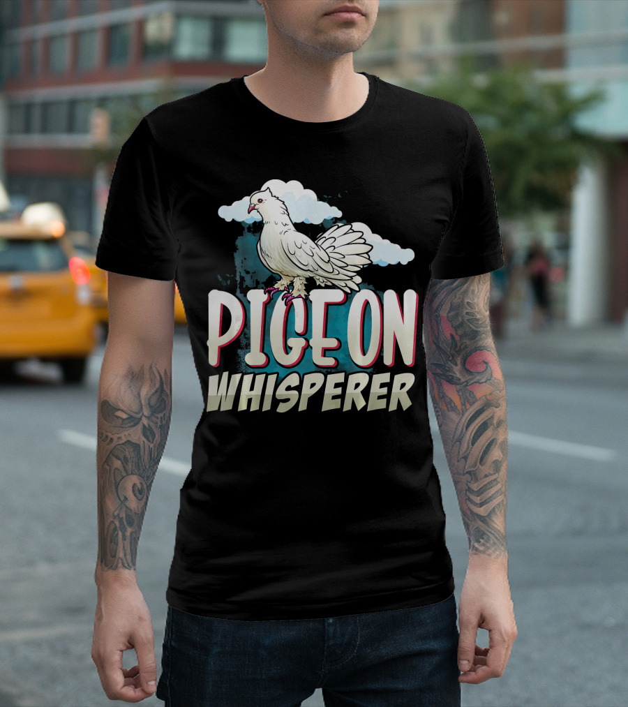 Pigeon Whisperer Roller Pigeon Clouds Bird T-Shirt