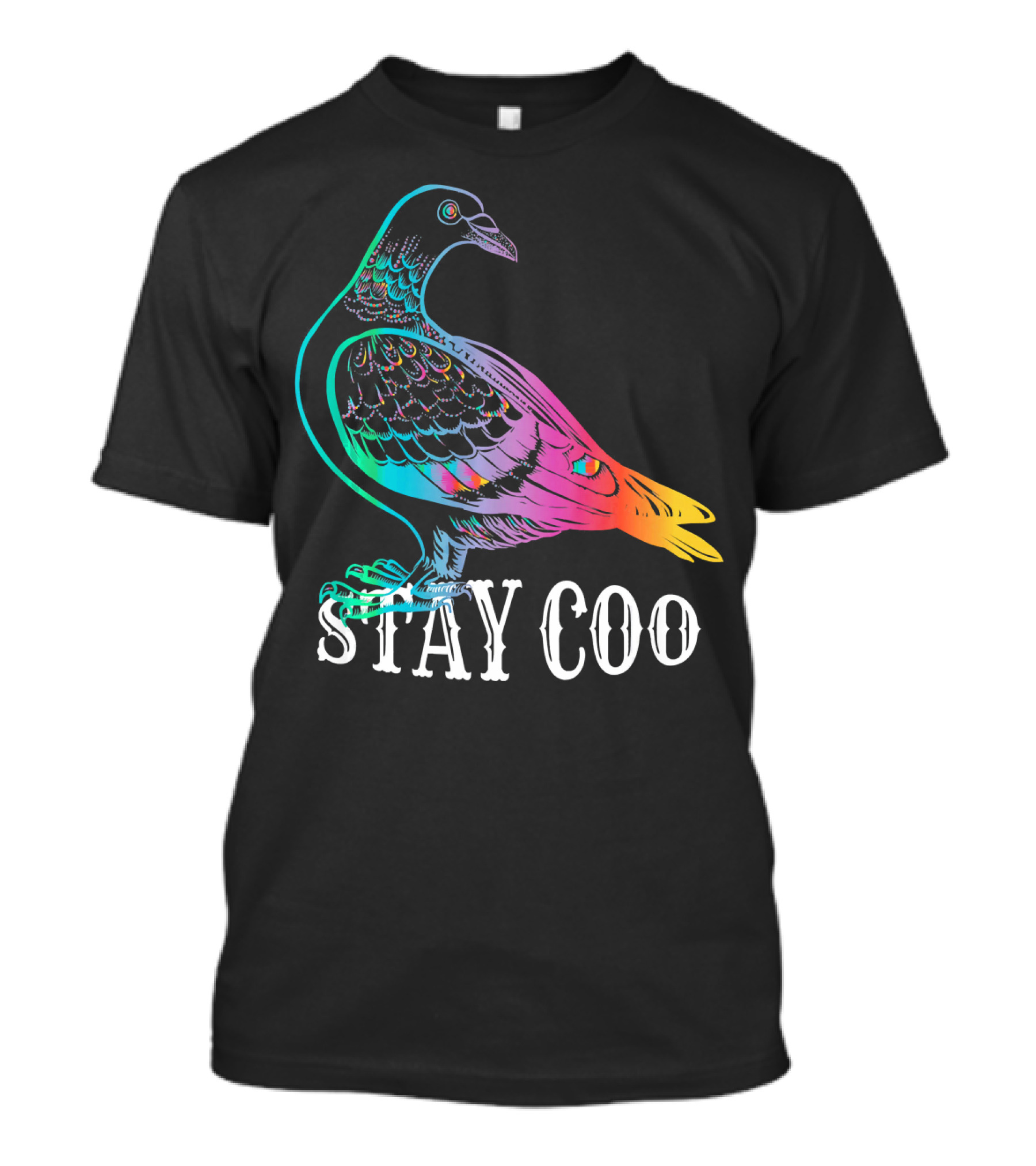 Stay Coo Rainbow Pigeon Funny Love Birds T-Shirt