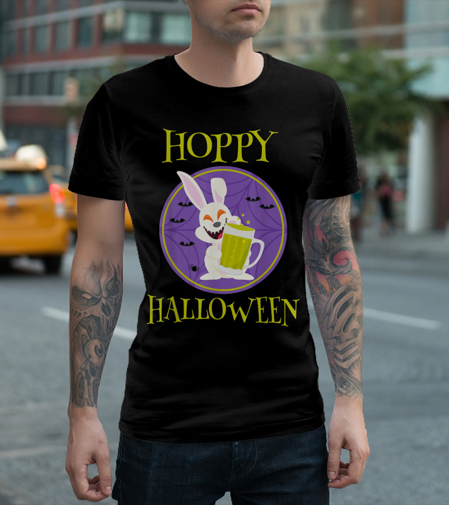 Hoppy Halloween Scary Bunny Rabbit T-Shirt