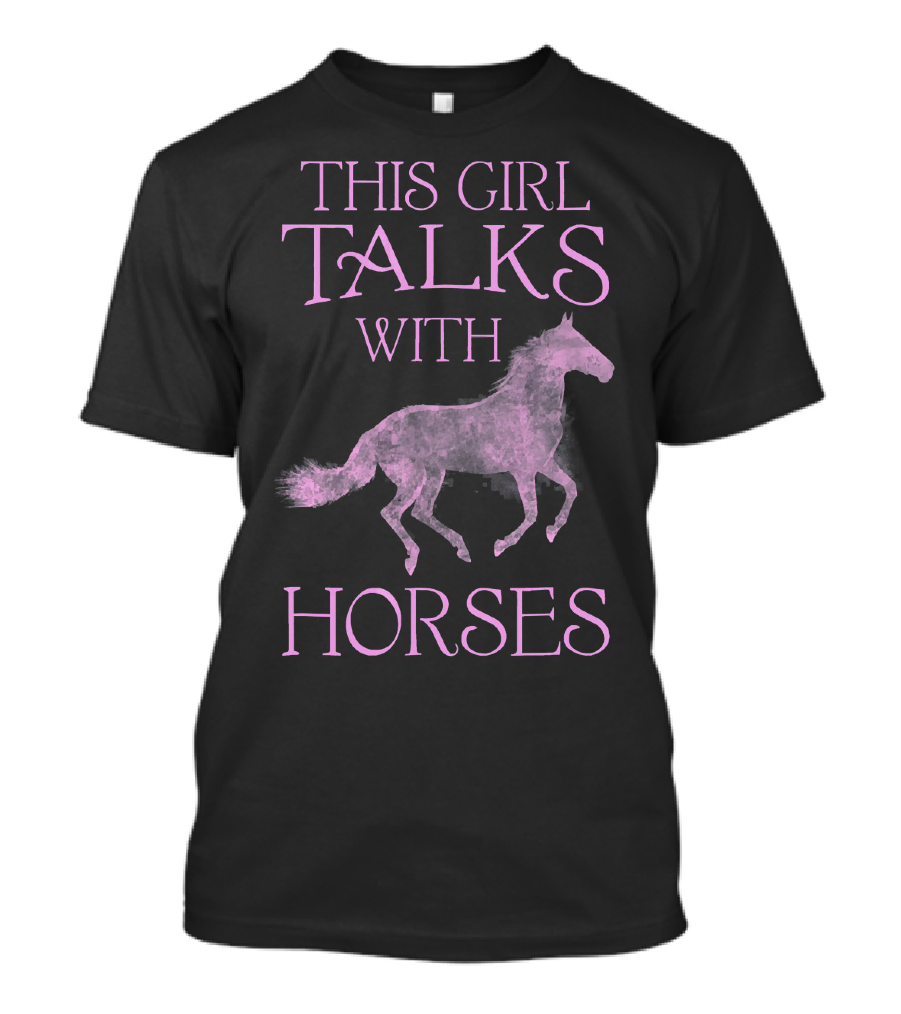 This Girl Talks With Horses Equine Lover Enthusiast Passionate Connection T-Shirt