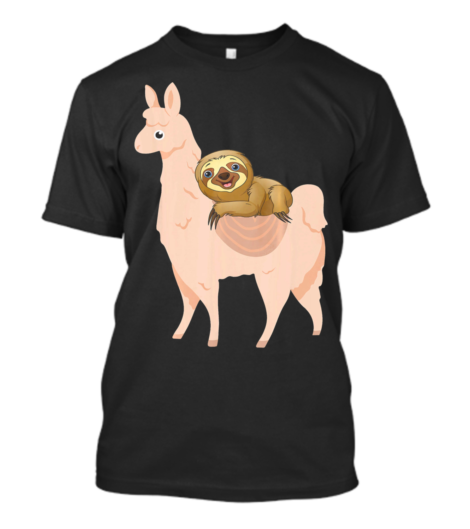 Sloth Riding A Llama Funny Sloth T-Shirt
