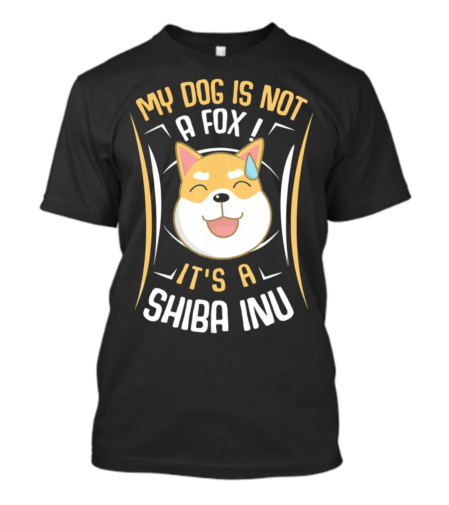 My Dog Is Not A Fox It's A Shiba Inu Cute Cartoon Face T-Shirt