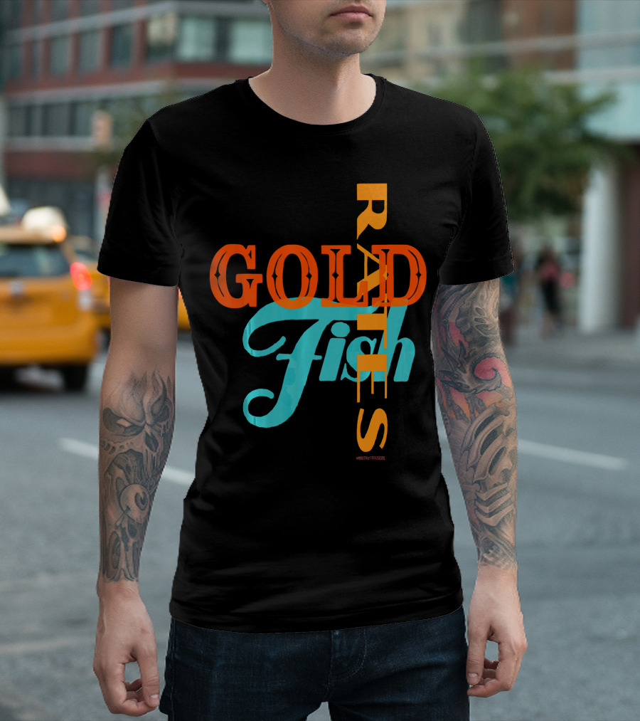 Rates Da Goldfish Retro Typography T-Shirt