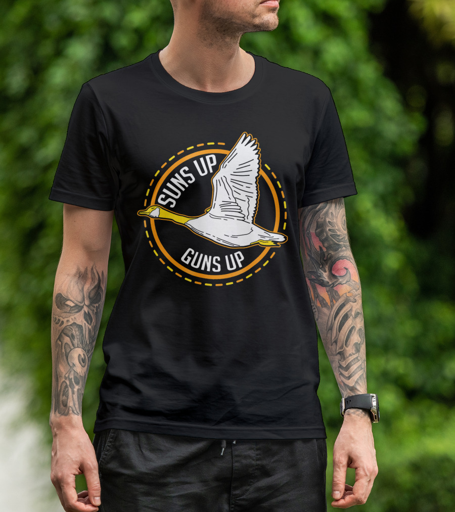 Suns Up Guns Up Goose Wing Fly Cool Duck T-Shirt