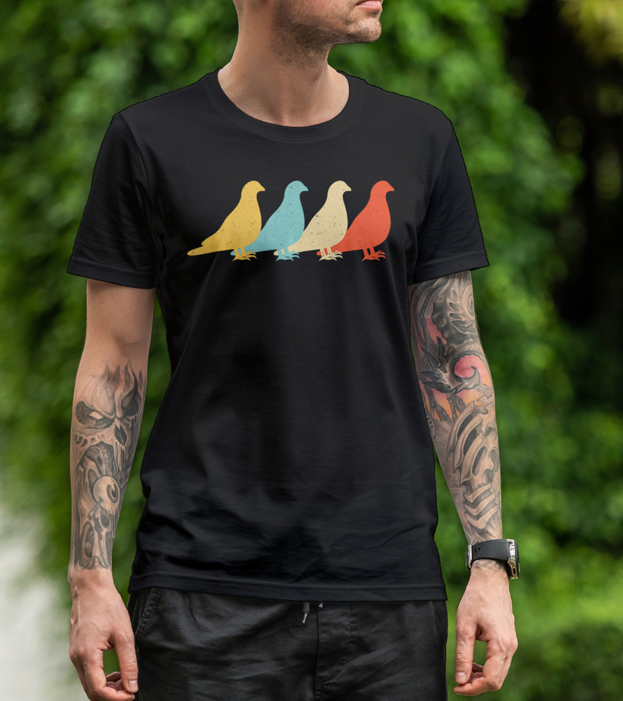 Pigeon Vintage Retro Bandtail Bird Dove T-Shirt