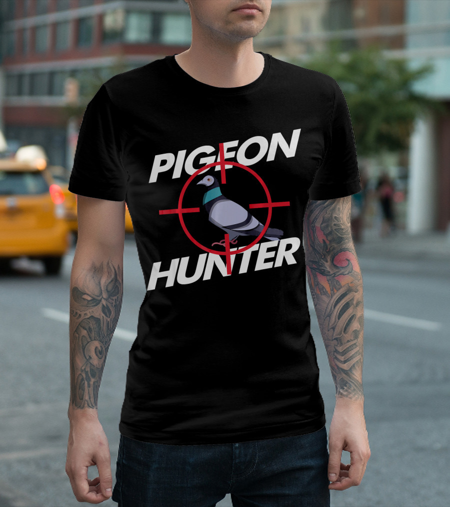 Pigeon Hunter Cool Searching Pigeon Target Focus T-Shirt