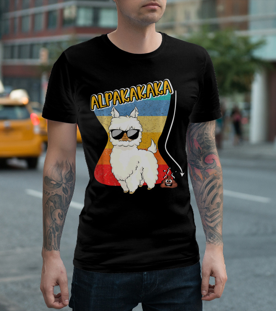 ALPAKAKAKA Vintage Retro Funny Alpaca Ll T-Shirt
