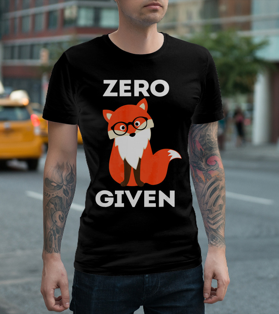Zero Fox Given Fox Wearing Glasses T-Shirt
