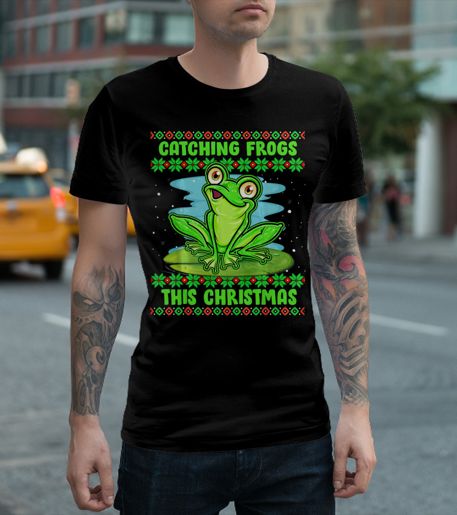 Catching Frogs This Christmas T-Shirt