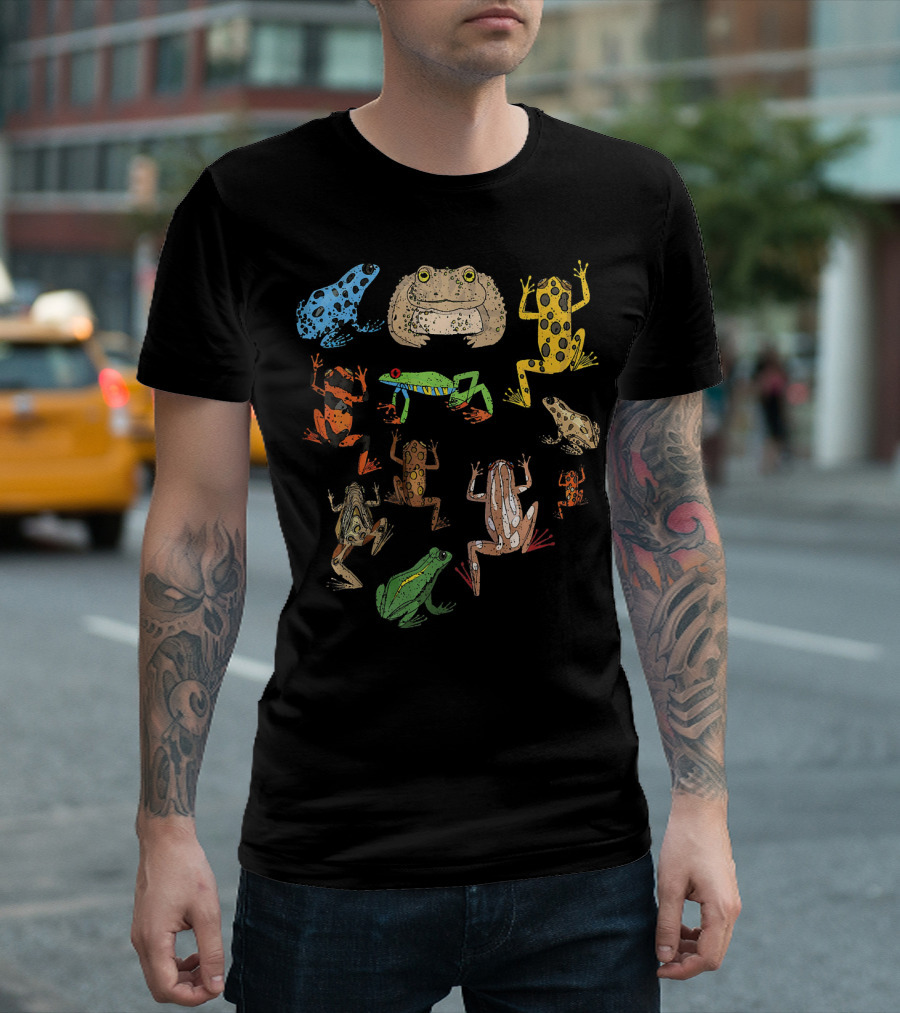 Cute Colorful Frogs Variety Collection T-Shirt