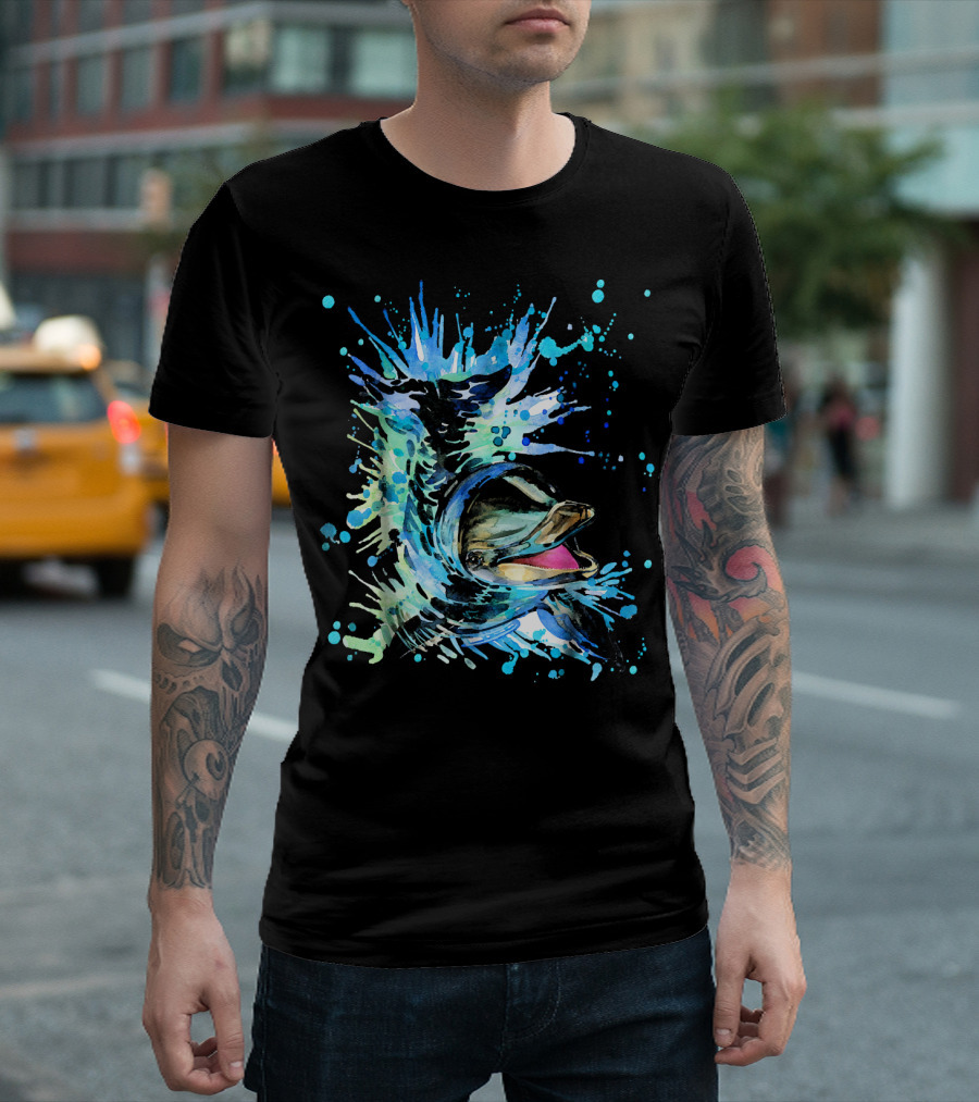 Cute Gorgeous and Funny Dolphin Splash T-Shirt