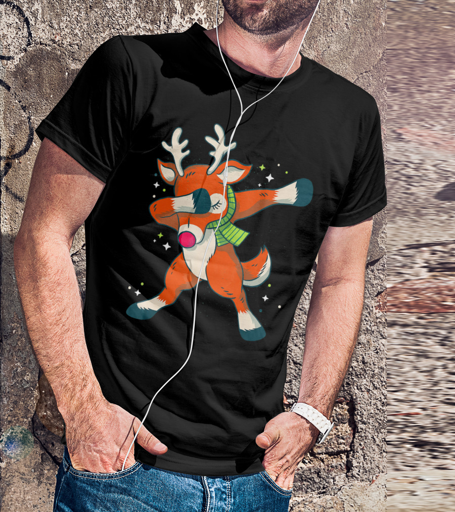 Merry Christmas Dabbing Reindeer Dab Dance T-Shirt