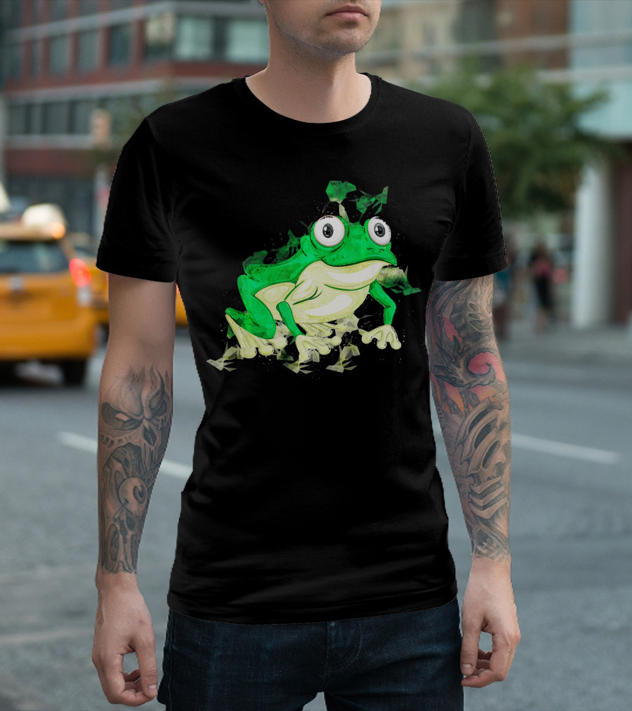 Green Frog Lover Colorful Animal T-Shirt