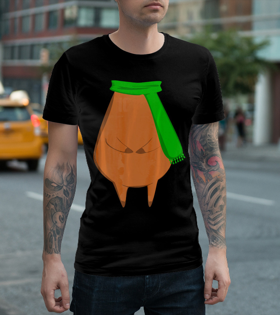 Cute Deer Wrapped In Bright Green Scarf T-Shirt